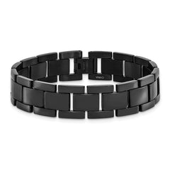 Chisel Stainless Steel Polished Black IP-plated 8.25 inch Link Bracelet SRB151-8.5