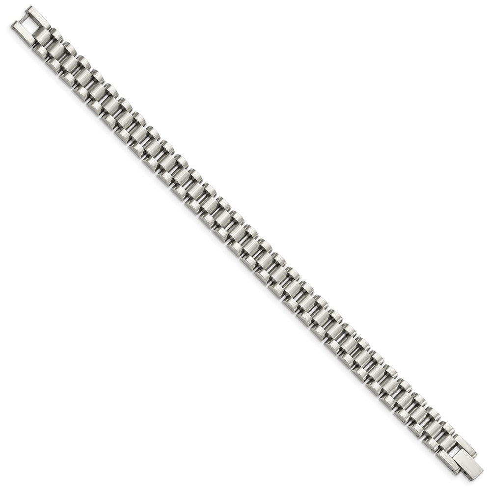 Chisel Stainless Steel Brushed and Polished 8.5 inch Link Bracelet SRB152-8.5