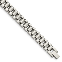 Chisel Stainless Steel Brushed and Polished 8.5 inch Link Bracelet SRB152-8.5