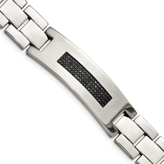 Chisel Stainless Steel Polished with 1/2 carat Diamond 8.25 inch Bracelet SRB1535-8.25