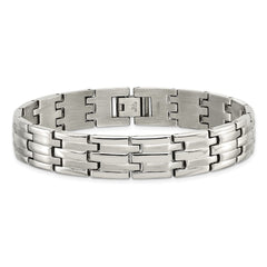 Chisel Stainless Steel Brushed and Polished 8.5 inch Link Bracelet SRB156-8.5