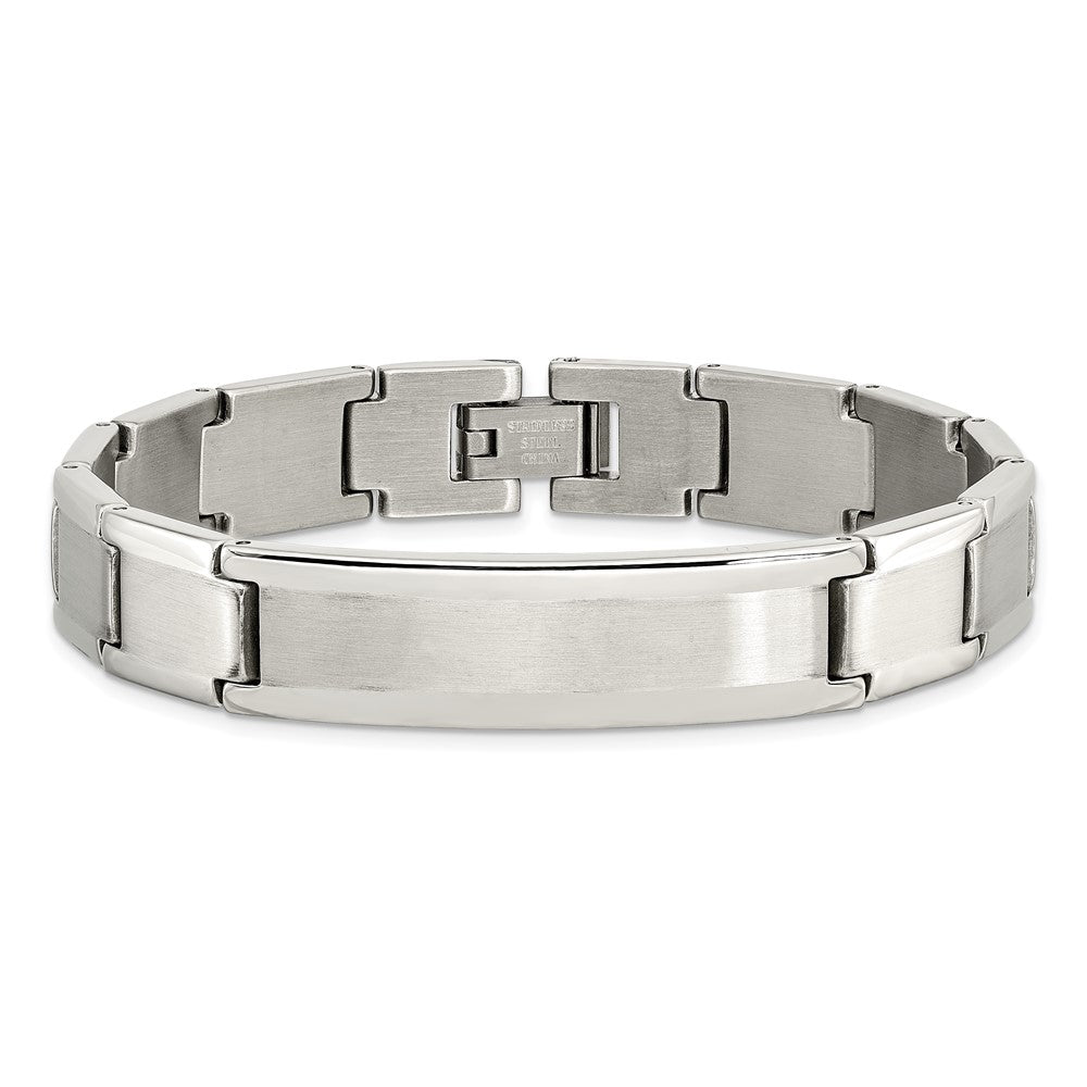 Chisel Stainless Steel Brushed and Polished 8.25 inch ID Bracelet SRB1619-9