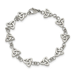 Chisel Stainless Steel Polished 7 inch Trinity Knot Link Bracelet SRB1623-7