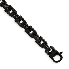 Chisel Stainless Steel Polished Black IP-plated 8.5 inch Fancy Link Bracelet SRB163-8.5