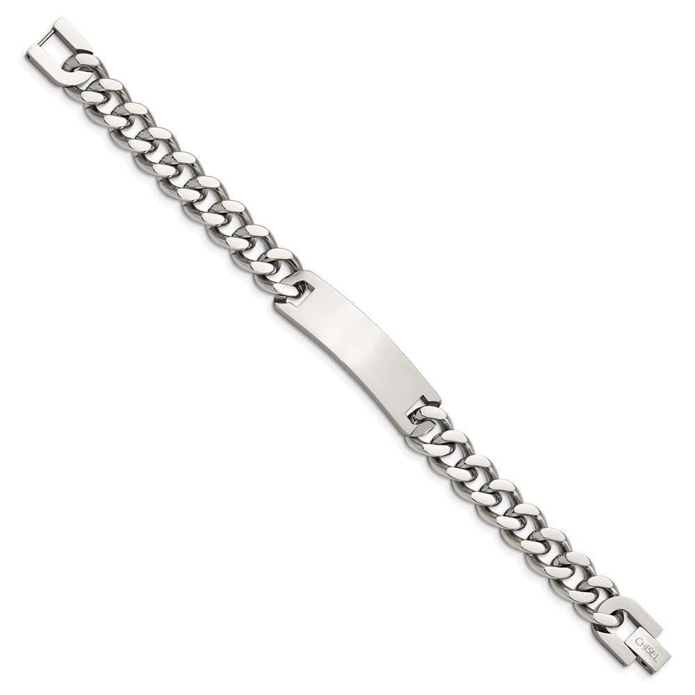 Chisel Stainless Steel Polished Curb Chain 7.75 inch ID Bracelet SRB1791-8