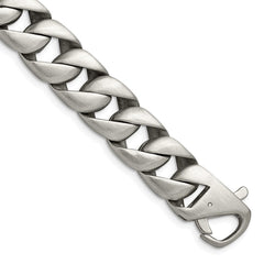 Chisel Stainless Steel Brushed 8.5 inch Curb Bracelet SRB1798-8.5