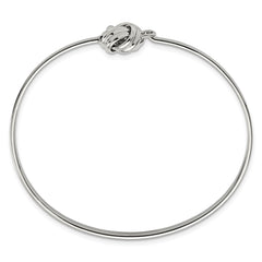 Chisel Stainless Steel Polished Love Knot Bangle SRB1849