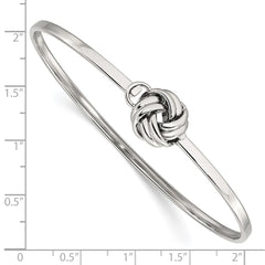 Chisel Stainless Steel Polished Love Knot Bangle SRB1849