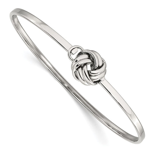 Chisel Stainless Steel Polished Love Knot Bangle SRB1849