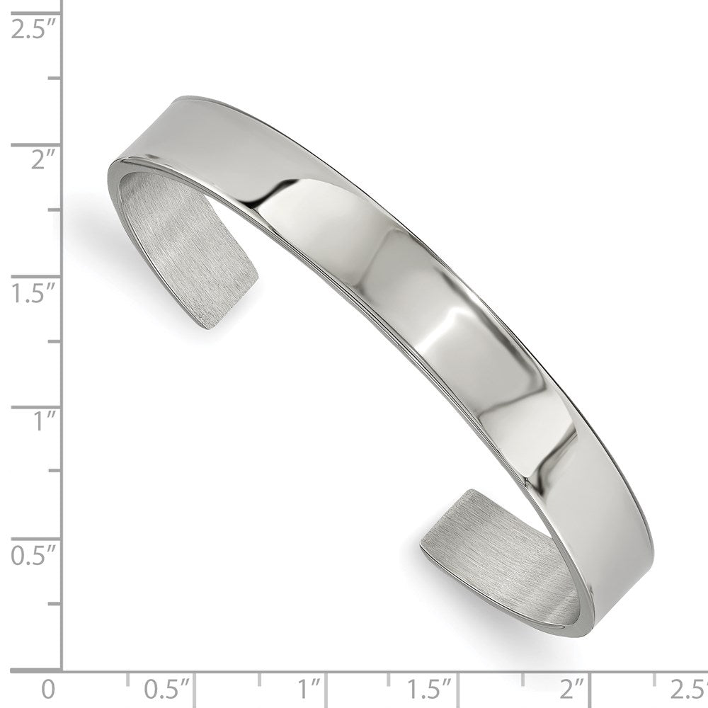 Chisel Stainless Steel Polished 9mm Cuff Bangle SRB1872