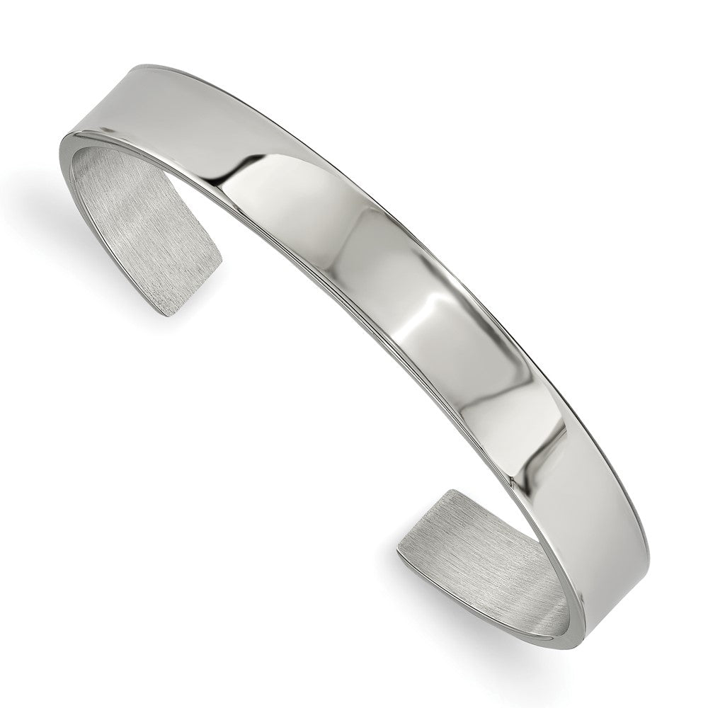 Chisel Stainless Steel Polished 9mm Cuff Bangle SRB1872