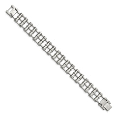 Chisel Stainless Steel Polished 8.5 inch Barrel Link Bracelet SRB188-8.5
