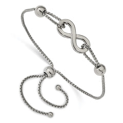 Chisel Stainless Steel Polished Infinity Symbol Adjustable Bracelet SRB1953