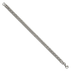 Chisel Stainless Steel Polished 9 inch Double Curb Chain Bracelet SRB1967-9
