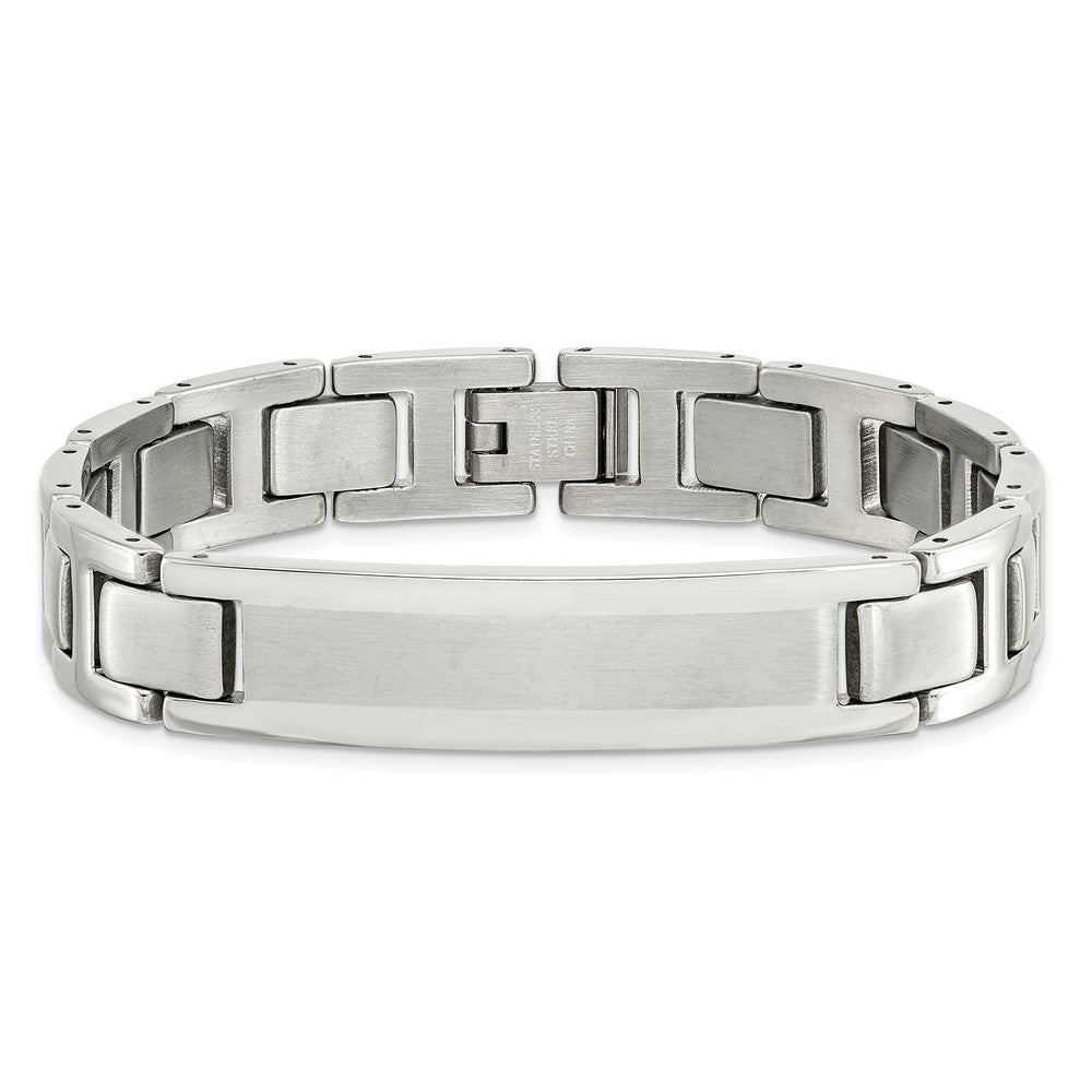 Chisel Stainless Steel Brushed and Polished 8.25 inch ID Bracelet SRB2013-8.25