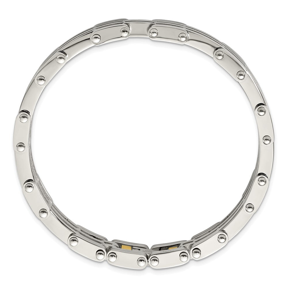 Chisel Stainless Steel Polished 7.75 inch Link Bracelet SRB215