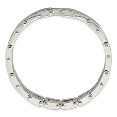 Chisel Stainless Steel Polished 7.75 inch Link Bracelet SRB215