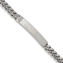 Chisel Stainless Steel Polished Curb Chain 8.25 inch ID Bracelet SRB2226-8.25