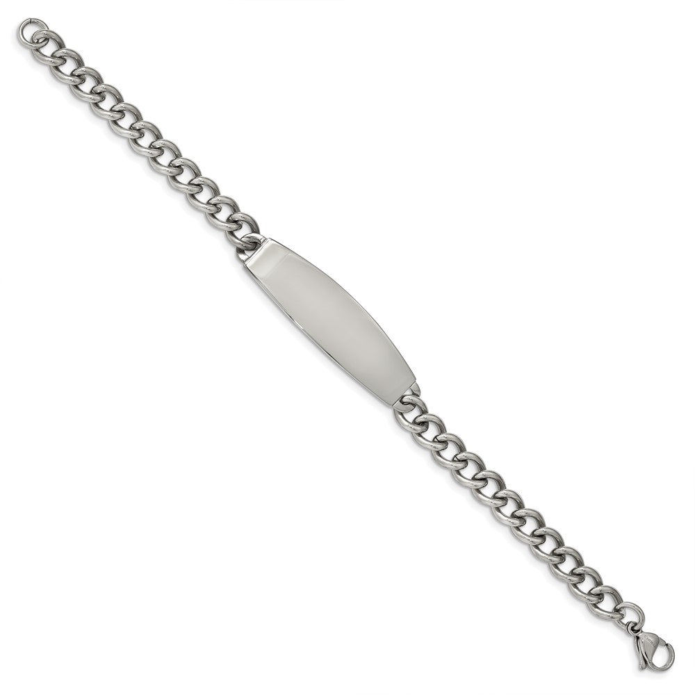 Chisel Stainless Steel Polished Curb Chain 8.25 inch ID Bracelet SRB223-8.75