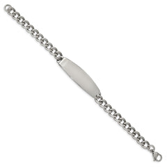 Chisel Stainless Steel Polished Curb Chain 8.25 inch ID Bracelet SRB223-8.75