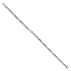 Chisel Stainless Steel Polished Flat Curb Chain 8.5 inch ID Bracelet SRB2267-8.5