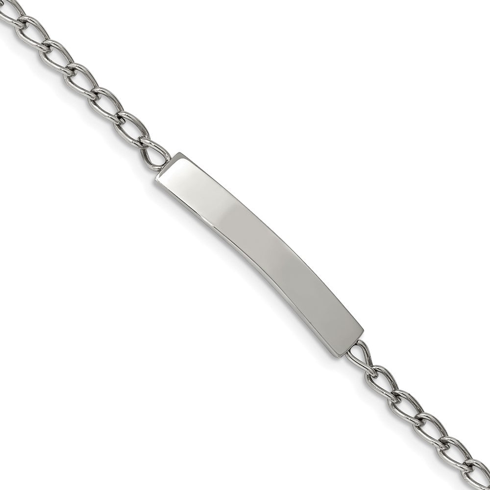 Chisel Stainless Steel Polished Curb Chain 8.5 inch ID Bracelet SRB2268-8.5