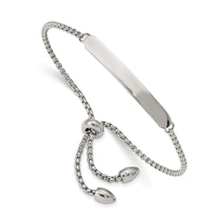 Chisel Stainless Steel Polished Adjustable ID Bracelet SRB2557