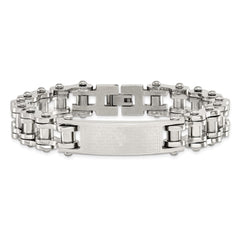 Chisel Stainless Steel Polished Spanish Lord's Prayer 9 inch Link ID Bracelet SRB2648-9