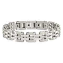 Chisel Stainless Steel Brushed and Polished 8.75 inch Link Bracelet SRB2669-8.75