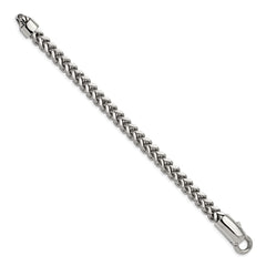 Chisel Stainless Steel Antiqued and Polished 8.5 inch Franco Link Bracelet SRB2767-8.5