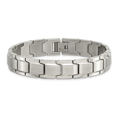 Chisel Stainless Steel Brushed and Polished 8.25 inch Link Bracelet SRB2777-8.25