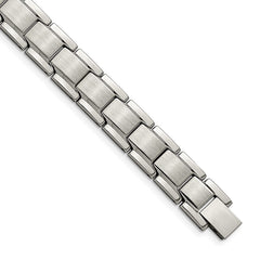 Chisel Stainless Steel Brushed and Polished 8.25 inch Link Bracelet SRB2777-8.25