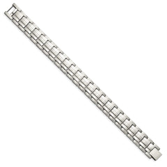 Chisel Stainless Steel Brushed and Polished 8.5 inch Link Bracelet SRB2779-8.5