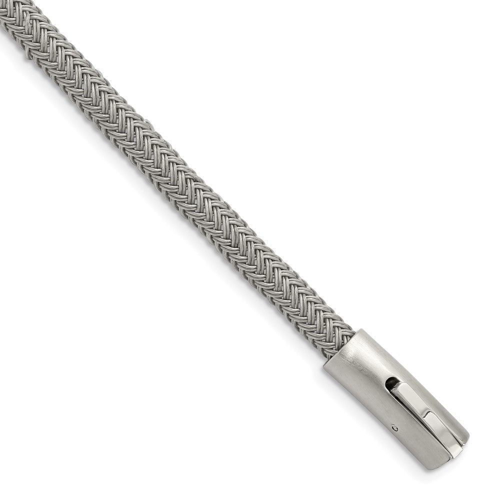 Chisel Stainless Steel Brushed and Polished Wire 8.25 inch Bracelet SRB2814-8.25