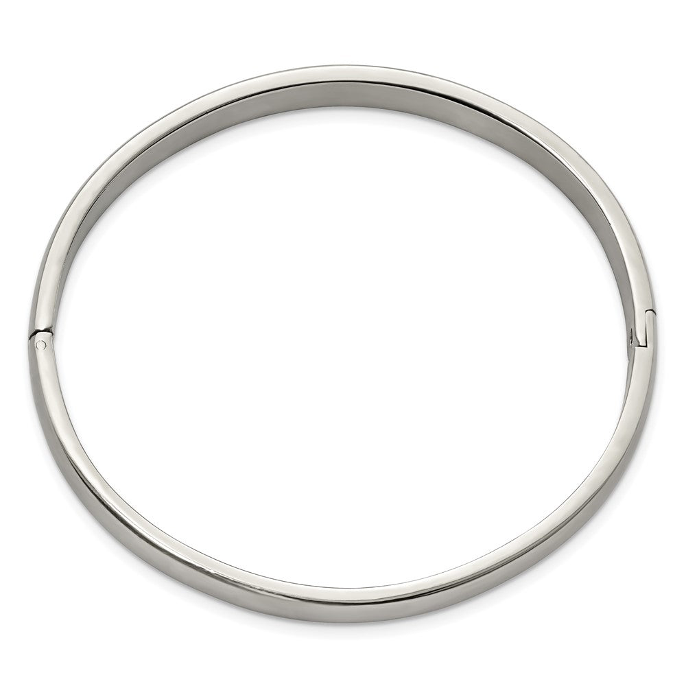 Chisel Stainless Steel Brushed and Polished 8mm Hinged Bangle SRB2840
