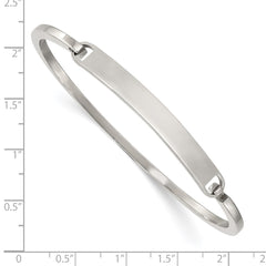 Chisel Stainless Steel Polished 2mm ID Bangle SRB2841
