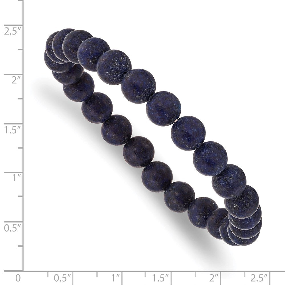 Chisel 8mm Lapis Agate Beaded Stretch Bracelet SRB2856