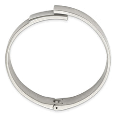 Chisel Stainless Steel Brushed and Polished 13mm Hinged Bangle SRB2899