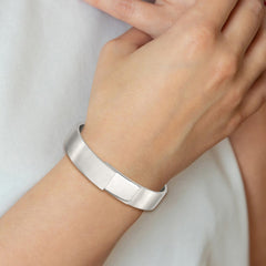 Chisel Stainless Steel Brushed and Polished 13mm Hinged Bangle SRB2899