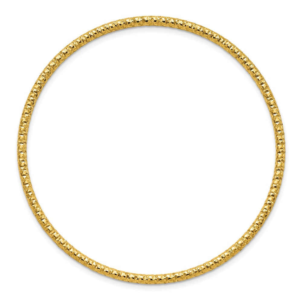 Chisel Stainless Steel Polished and Textured Yellow IP-plated 2mm Slip on Bangle SRB2901