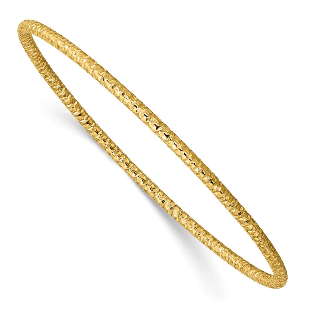 Chisel Stainless Steel Polished and Textured Yellow IP-plated 2mm Slip on Bangle SRB2901