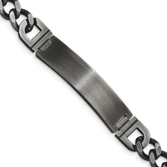 Chisel Stainless Steel Brushed Antiqued White Bronze Plated Curb Chain 8.75 inch ID Bracelet SRB2962-8.75