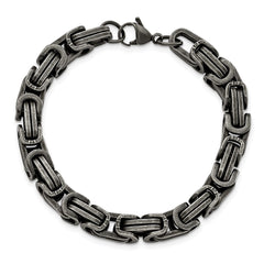 Chisel Stainless Steel Antiqued White Bronze Plated 8.5mm 8.5 inch Bracelet SRB2963-8.5