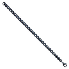 Chisel Stainless Steel Brushed Dark Grey/Blue IP-plated 5.75mm 8.5 inch Bracelet SRB3041-8.5