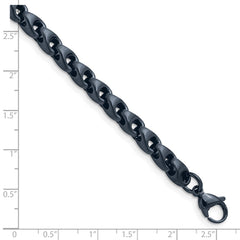 Chisel Stainless Steel Brushed Dark Grey/Blue IP-plated 5.75mm 8.5 inch Bracelet SRB3041-8.5
