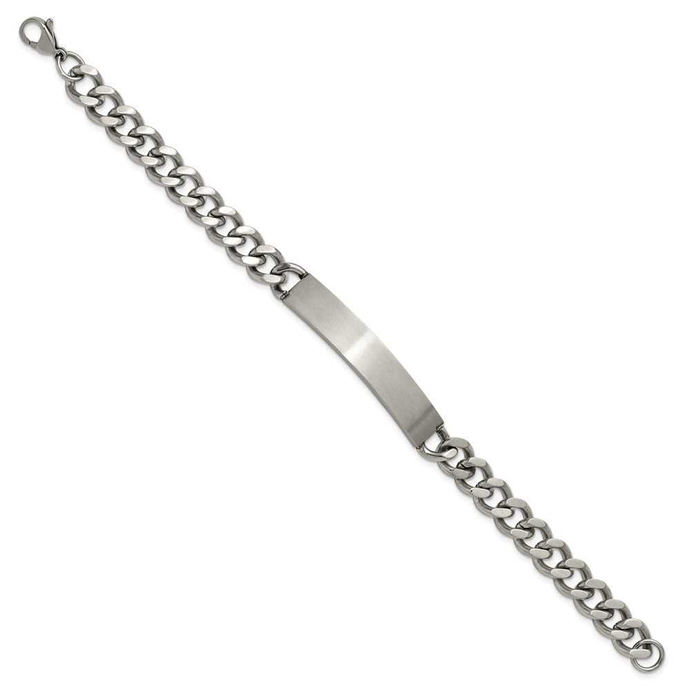 Chisel Stainless Steel Bushed and Polished Curb Link 8 inch ID Bracelet SRB3227-8