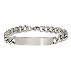 Chisel Stainless Steel Bushed and Polished Curb Link 8 inch ID Bracelet SRB3227-8