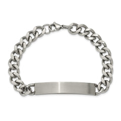 Chisel Stainless Steel Bushed and Polished Curb Link 8 inch ID Bracelet SRB3227-8