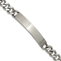 Chisel Stainless Steel Bushed and Polished Curb Link 8 inch ID Bracelet SRB3227-8