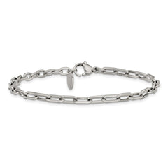 Chisel Stainless Steel Polished 6.5 inch Plus a 1.5 inch Extension Paperclip Chain Link Bracelet SRB3247-6.5
